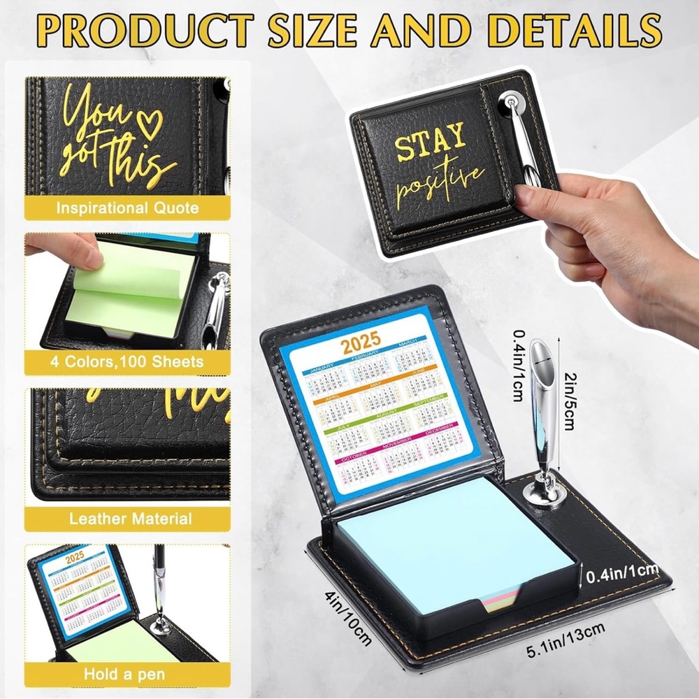 Buyer Appreciation - Black and Gold NWT Sticky Note & Pen Holder w/ 2 Extra Pads - Picture 4 of 13